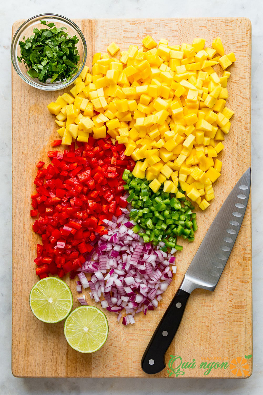 Cách làm salad xoài kiểu Mexico