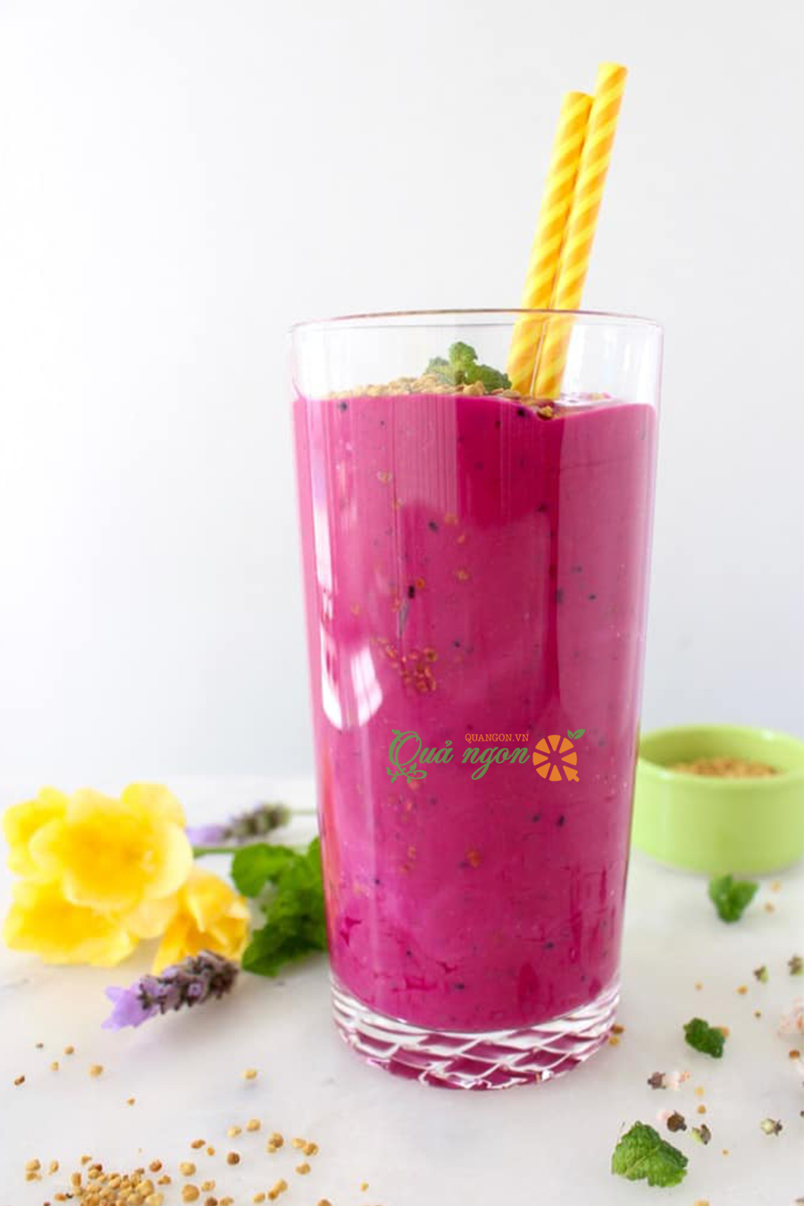 Công thức làm sinh tố thanh long