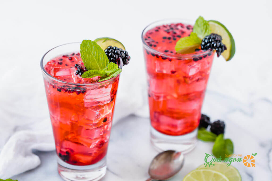 Cách pha chế Mocktail dâu đen Blackberry