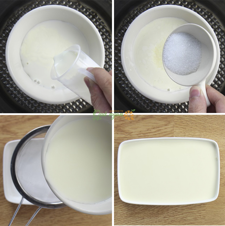 Làm thạch kem sữa