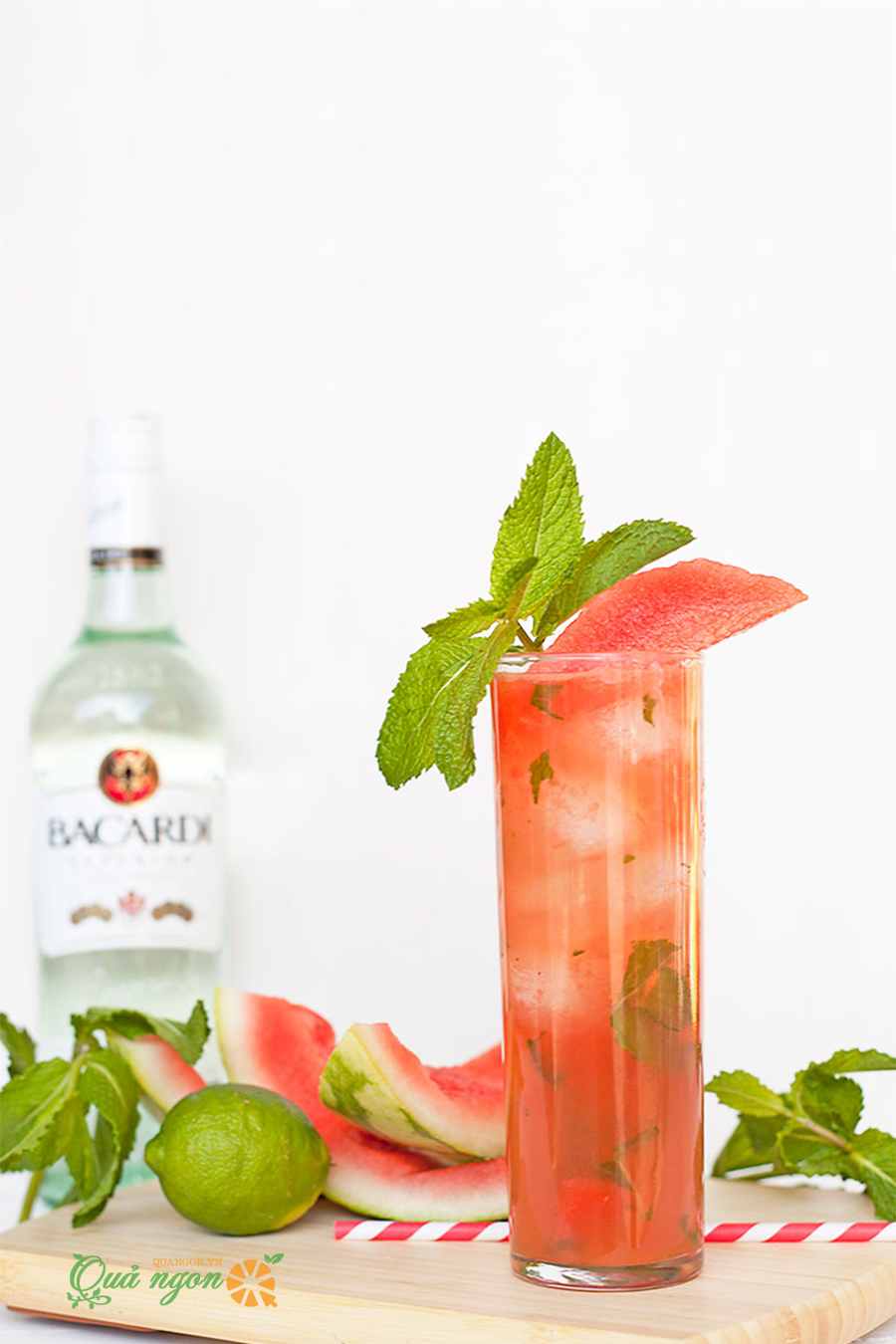 Mojito dưa hấu với rượu rum trắng