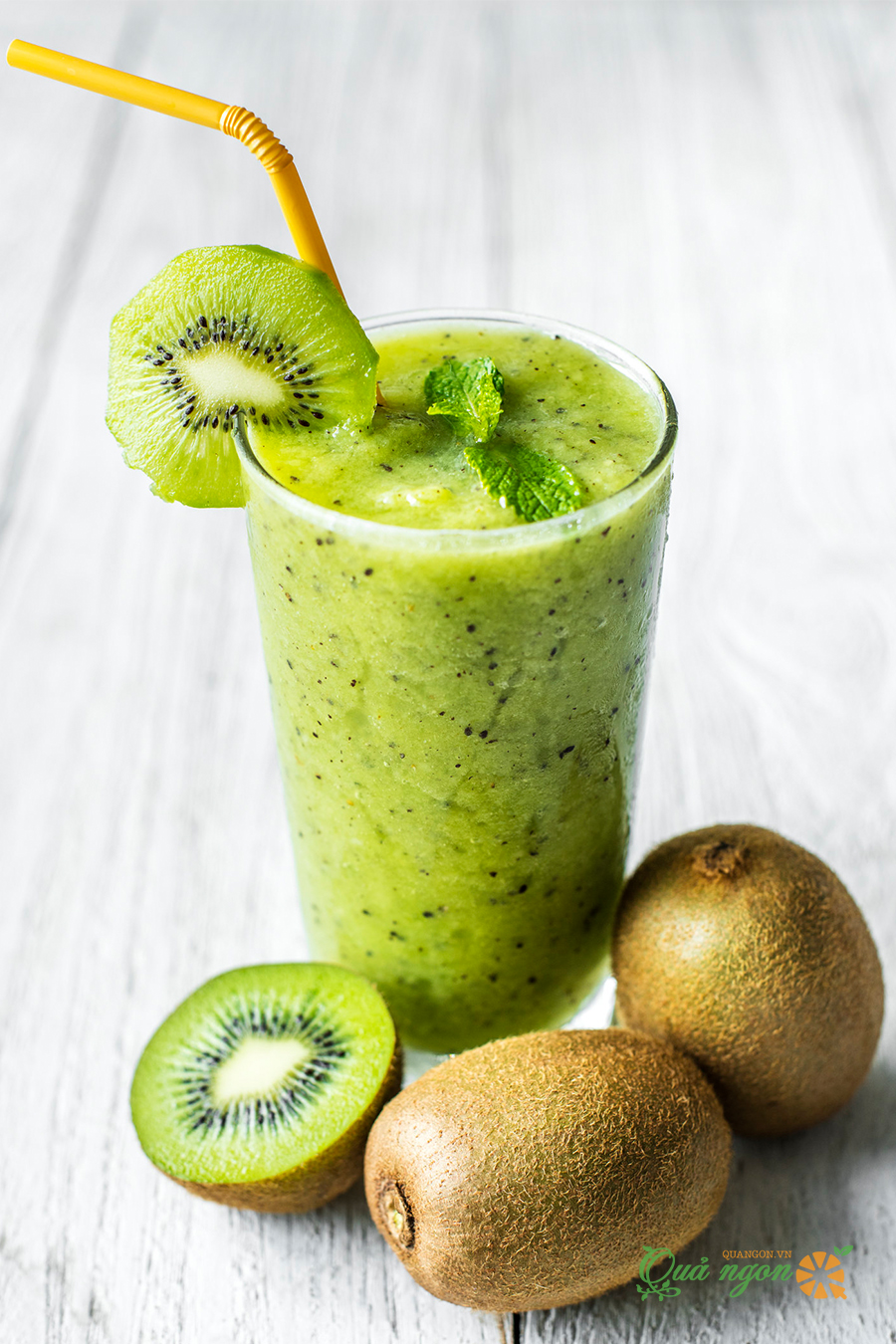 Công thức làm sinh tố táo xanh kiwi
