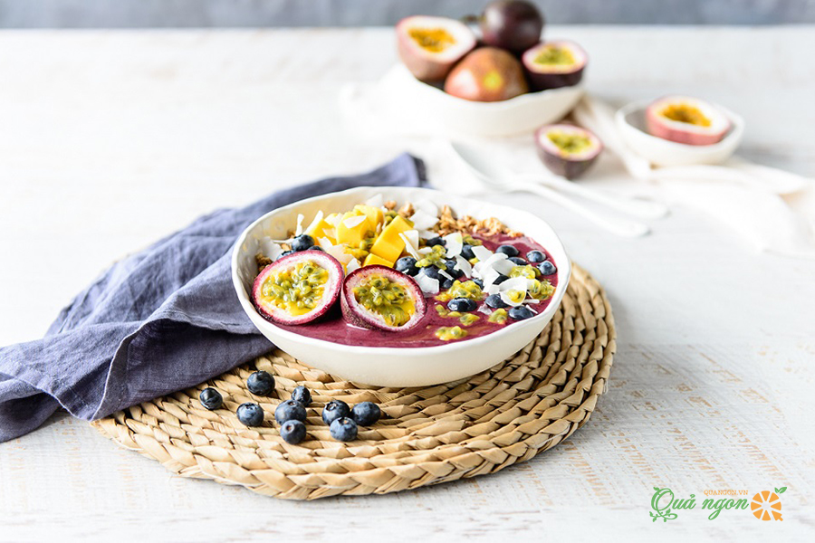 Công thức làm bát sinh tố chanh dây Acai 