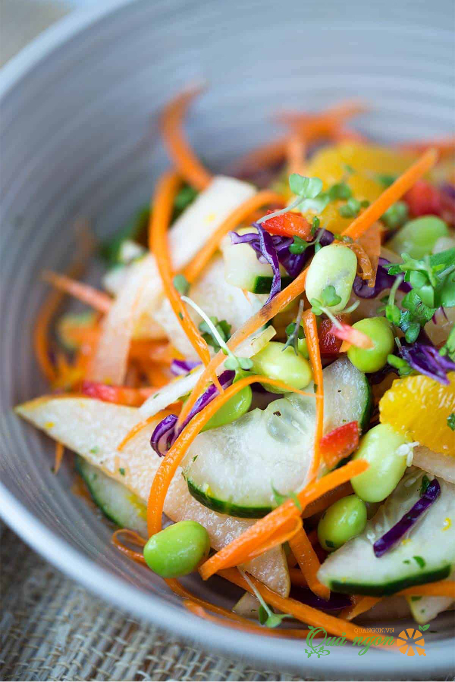 Salad lê với nước sốt cam gừng