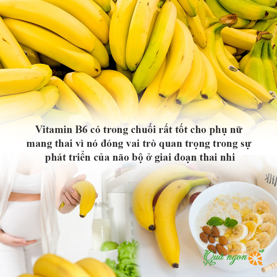 Chuối là một trong những nguồn trái cây tốt nhất cung cấp vitamin B6