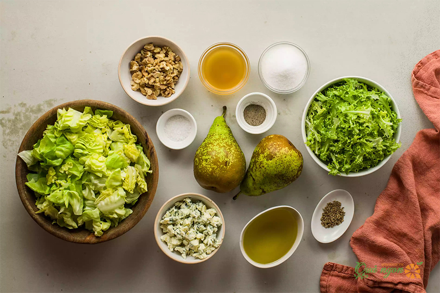 Cách làm salad lê rau xanh