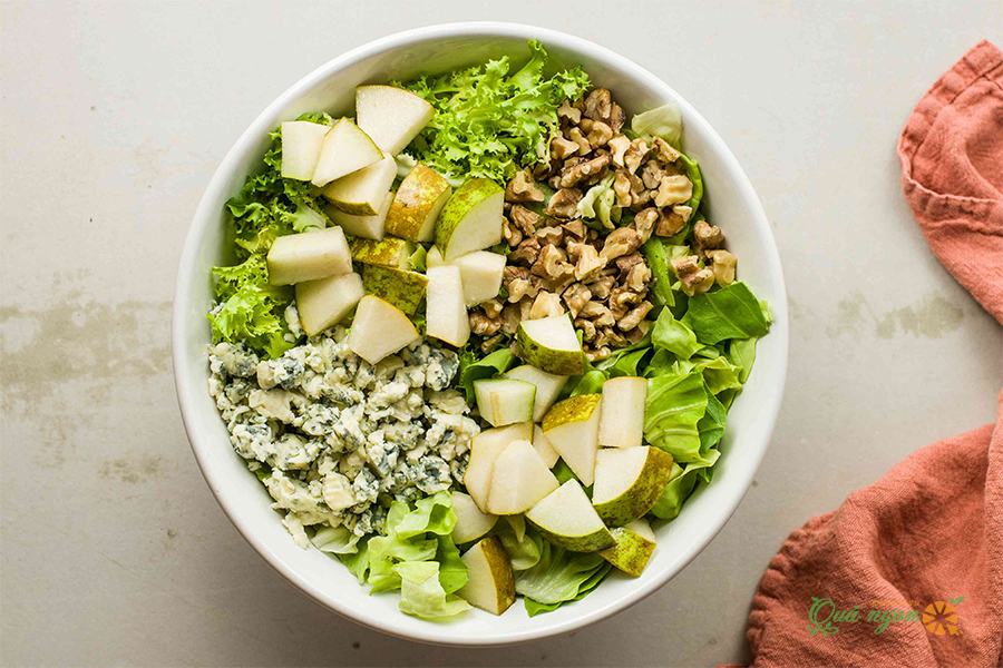 Salad lê rau xanh vào mùa thu đông