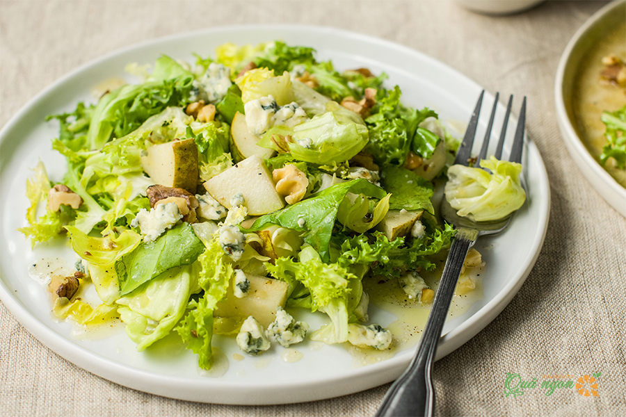 Cách làm salad lê rau xanh