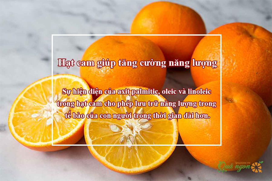 Hạt cam giúp tăng cường năng lượng