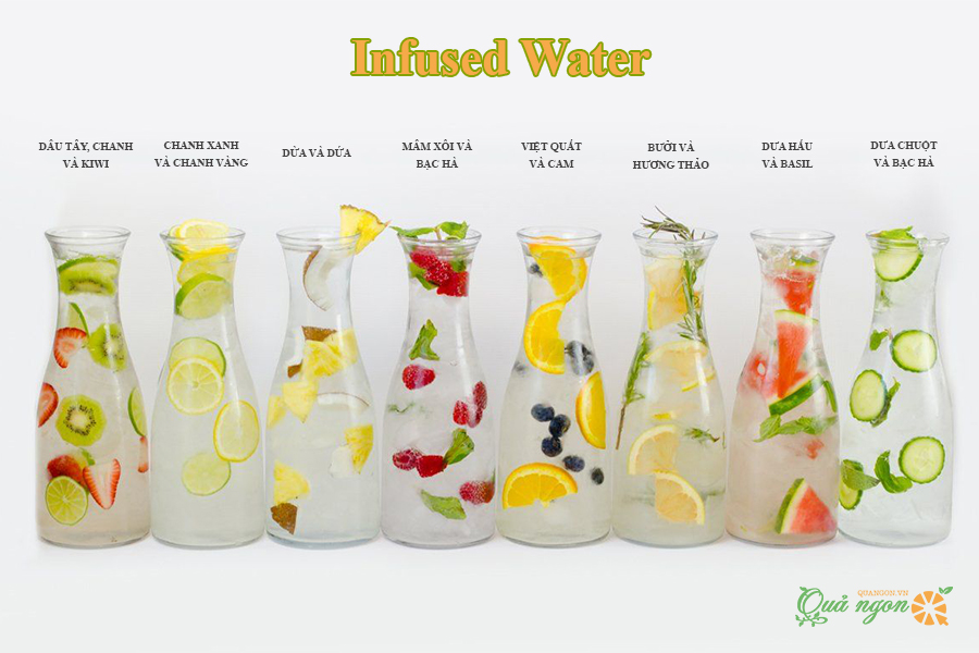 8 Công thức nước ngâm trái cây Infused Water dễ dàng