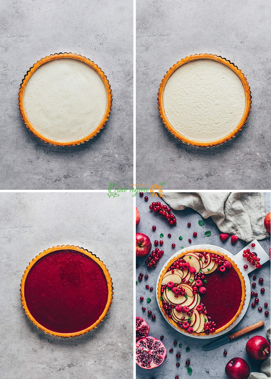 Cách làm Bánh Tart Panna Cotta thạch trái cây