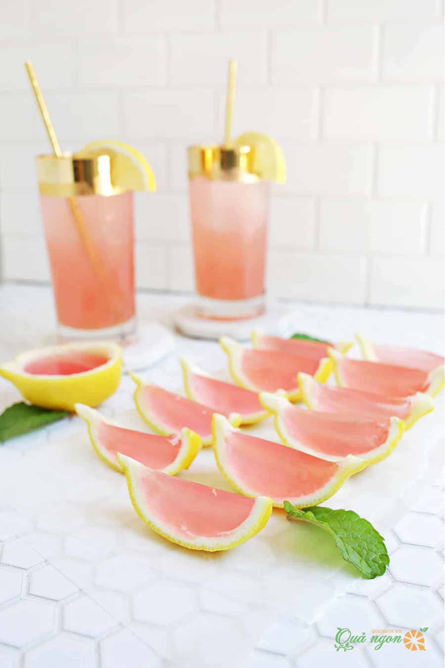 Cách làm Jello Shots nước chanh hồng Pink Lemonade