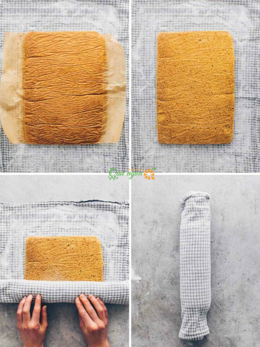 Cách làm bánh cuộn kem mâm xôi Thụy Sĩ